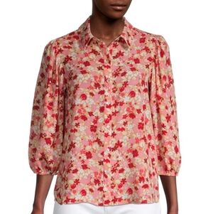 NANETTE Lepore Fade Out Pink blouse L